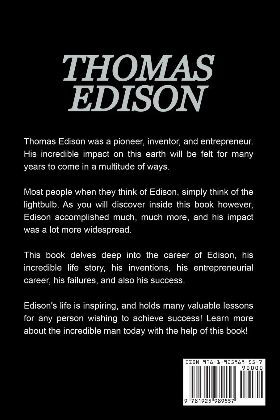 Rückseite: 9781925989557 | Thomas Edison | Andrew Knight | Taschenbuch | Kartoniert / Broschiert