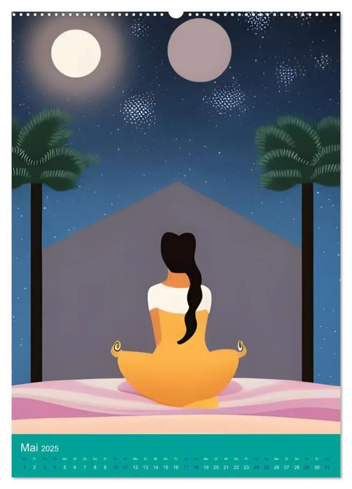 Bild: 9783435879557 | Meditation verbindet (Wandkalender 2025 DIN A2 hoch), CALVENDO...