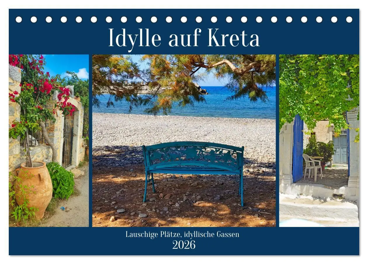 Cover: 9783457729557 | Idylle auf Kreta (Tischkalender 2026 DIN A5 quer), CALVENDO...