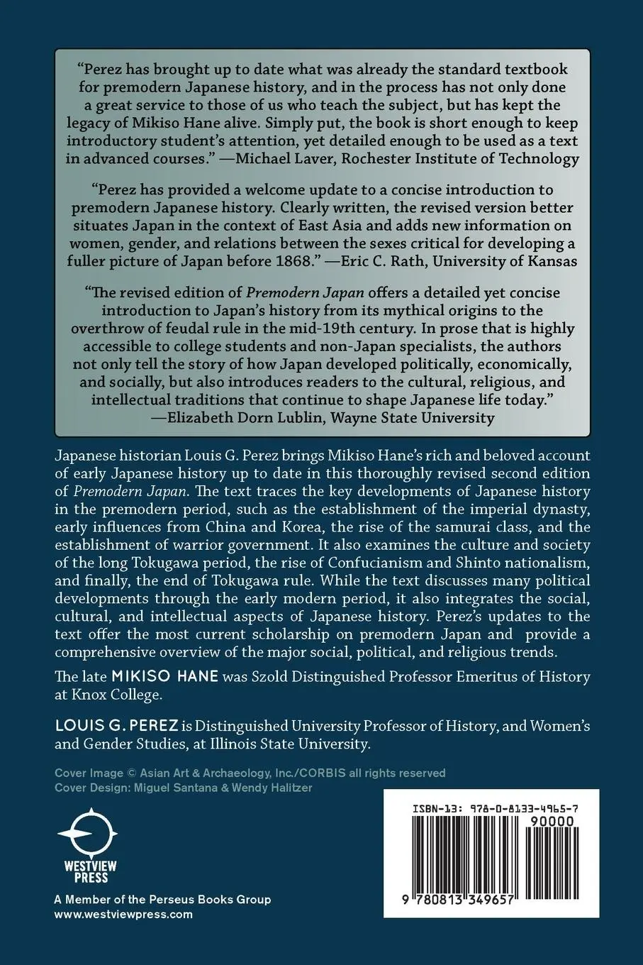Rückseite: 9780813349657 | Premodern Japan | A Historical Survey | Mikiso Hane (u. a.) | Buch