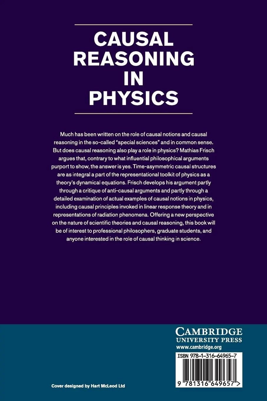 Rückseite: 9781316649657 | Causal Reasoning in Physics | Mathias Frisch | Taschenbuch | Englisch