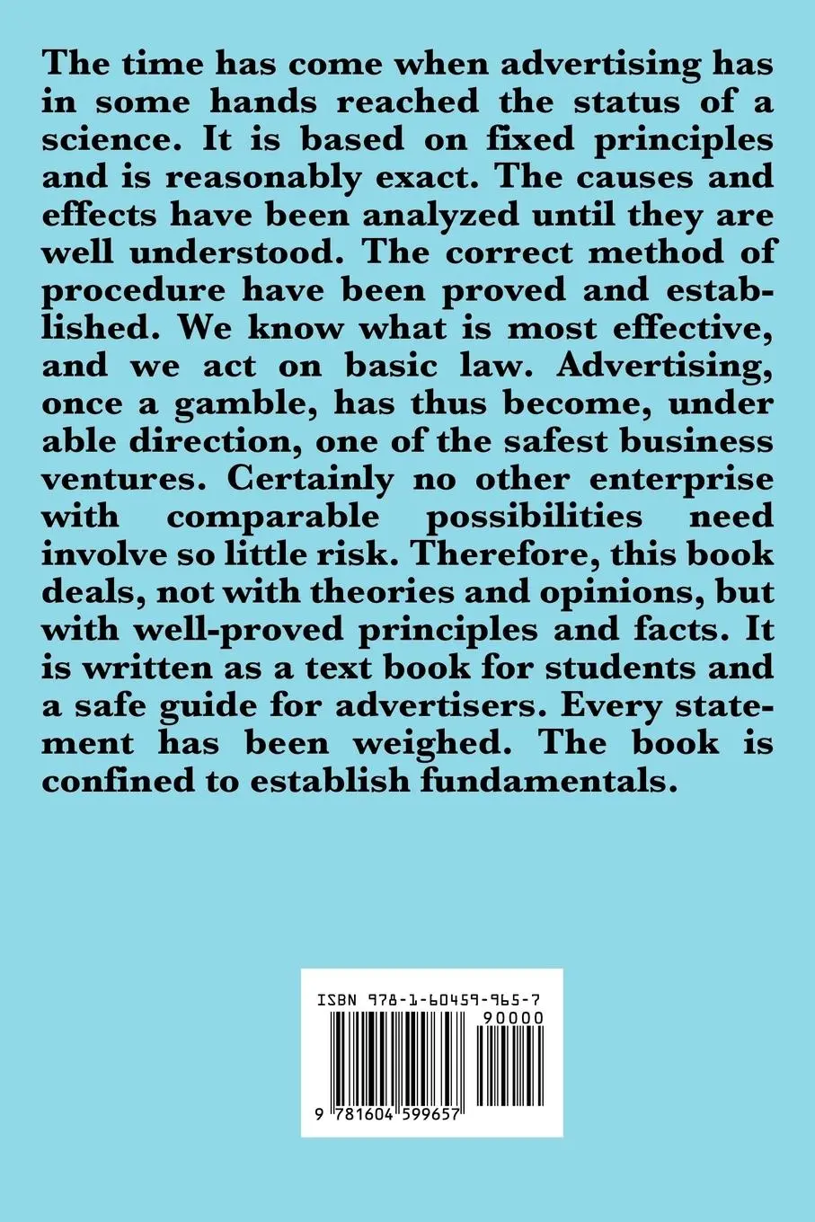 Rückseite: 9781604599657 | Scientific Advertising | Complete and Unabridged | Claude C. Hopkins