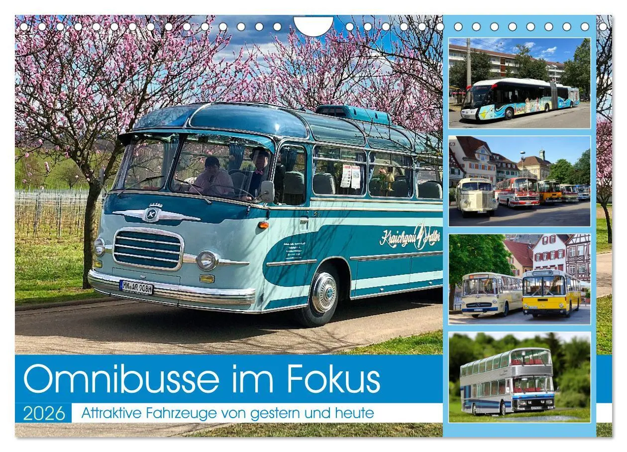 Cover: 9783457339657 | Omnibusse im Fokus (Wandkalender 2026 DIN A4 quer), CALVENDO...