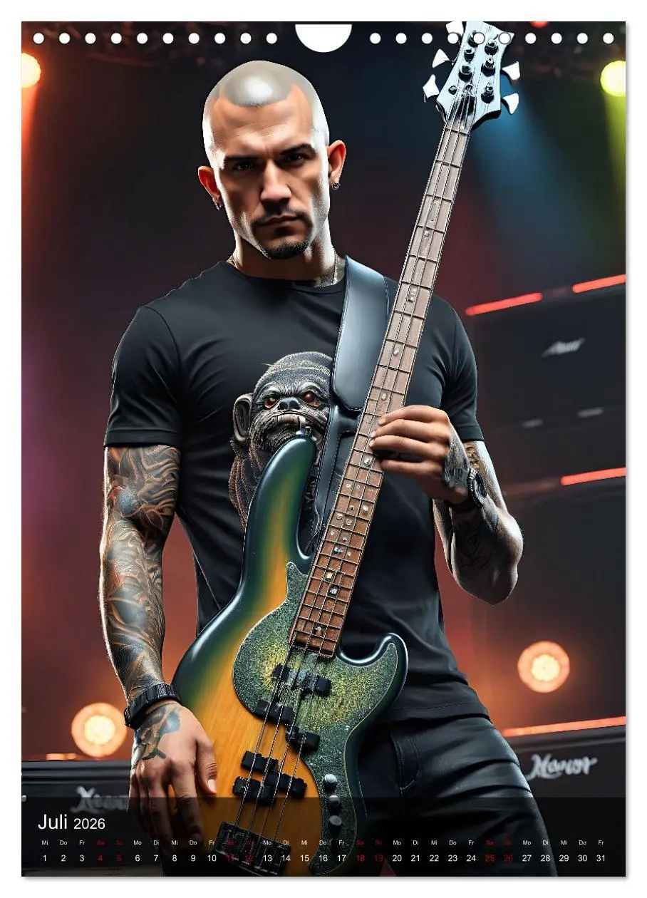 Bild: 9783516289657 | Rockstars - Live on Stage (Wandkalender 2026 DIN A4 hoch), CALVENDO...