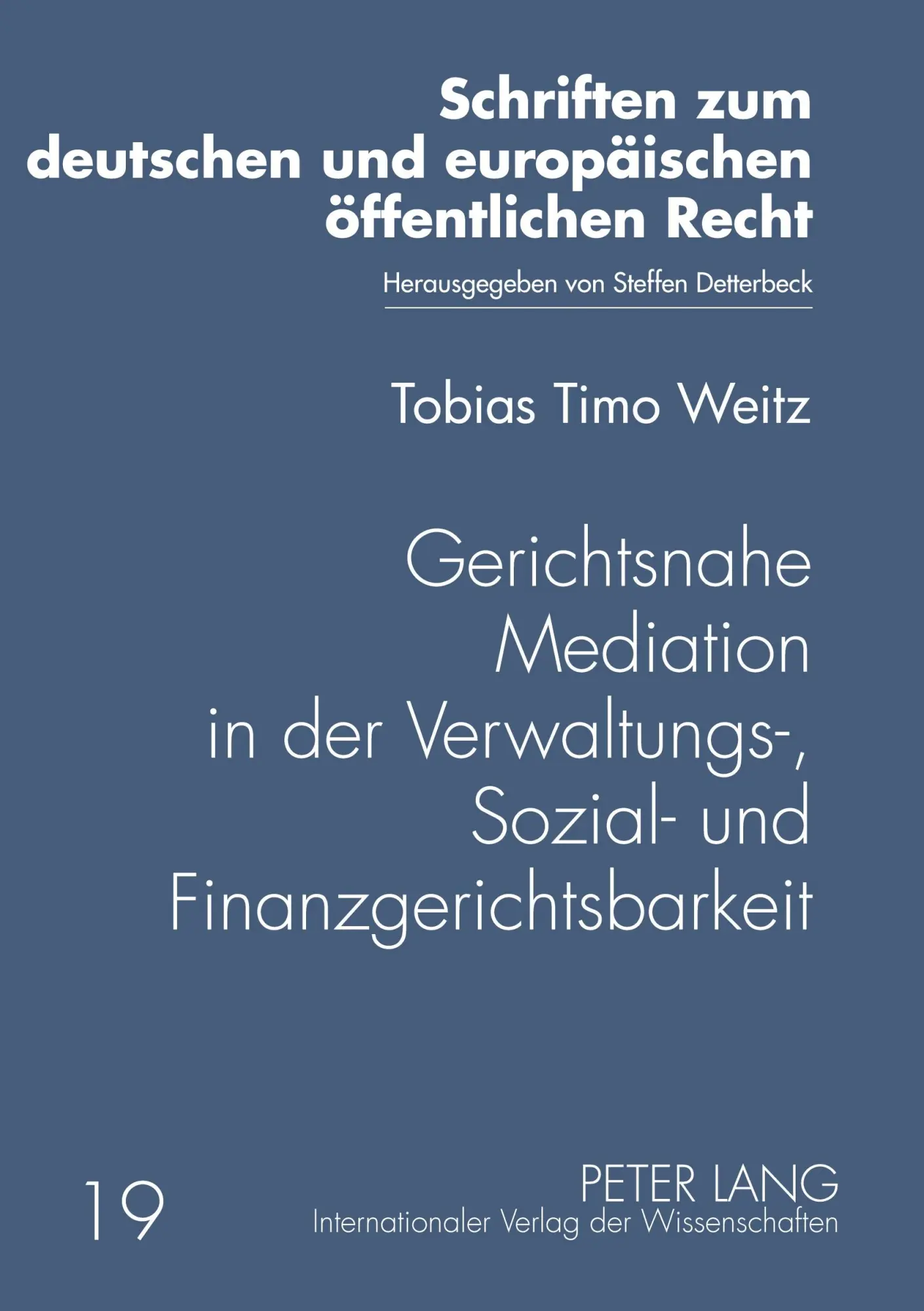 Gerichtsnahe Mediation in der Verwaltungs-, Sozial- und Finanzgerichtsbarkeit