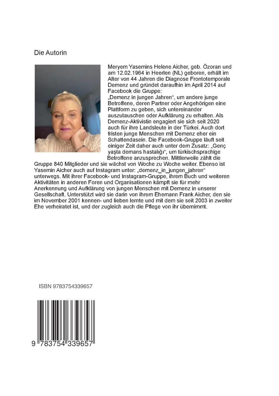 Rückseite: 9783754339657 | Ich habe Demenz | ...keine Angst, ist nicht ansteckend | Aicher | Buch