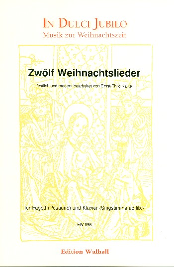 Cover: 9790500709657 | 12 Weihnachtslieder für Fagott (Posaune) und Klavier (Gesang ad lib)