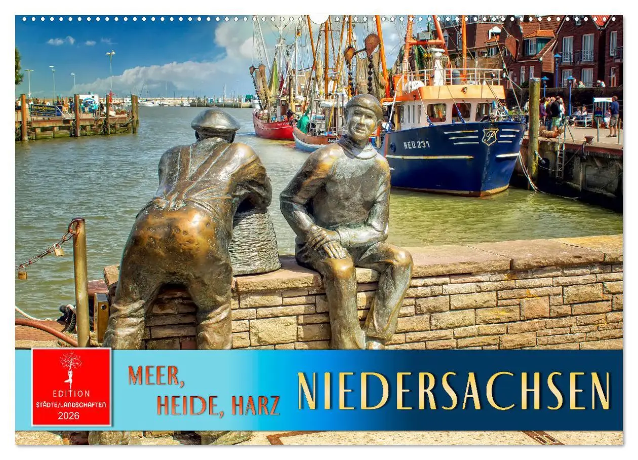 Cover: 9783457259757 | Niedersachsen - Meer, Heide, Harz (Wandkalender 2026 DIN A2 quer),...