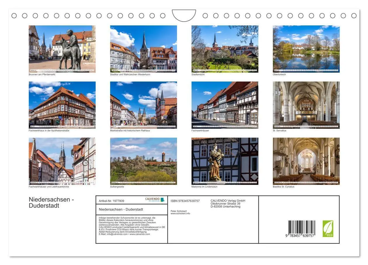 Bild: 9783457639757 | Niedersachsen - Duderstadt (Wandkalender 2026 DIN A4 quer),...