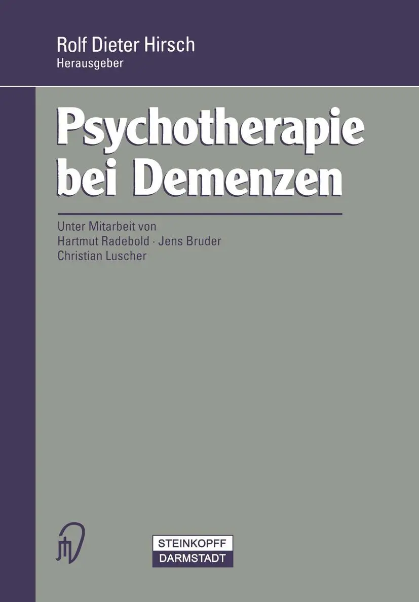Cover: 9783798509757 | Psychotherapie bei Demenzen | Rolf Hirsch | Taschenbuch | xii | 1994