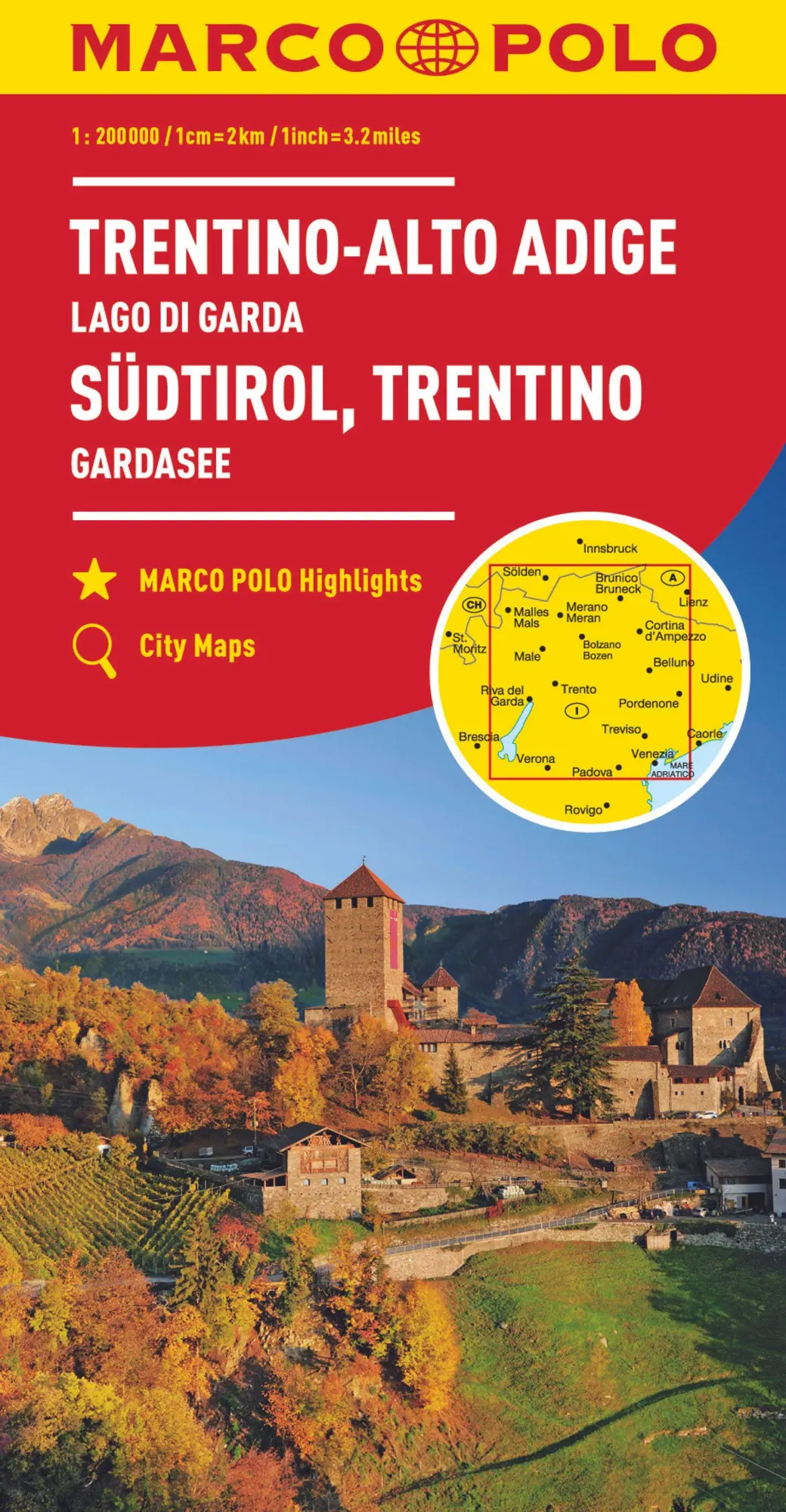 Cover: 9783829739757 | MARCO POLO Regionalkarte Italien 03 Südtirol, Trentino, Gardasee...