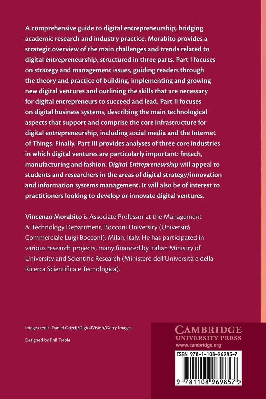Rückseite: 9781108969857 | Digital Entrepreneurship | Vincenzo Morabito | Taschenbuch | Englisch
