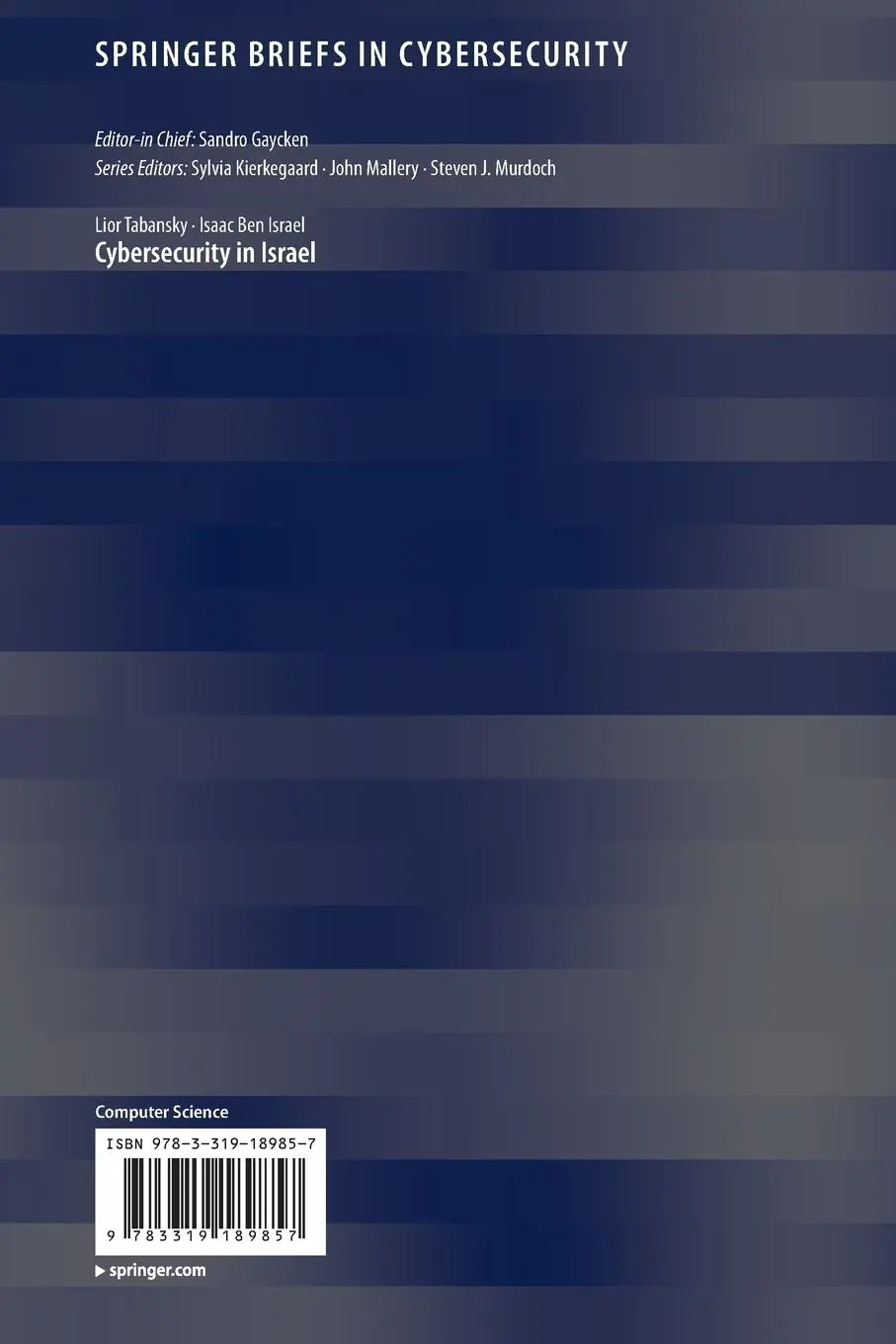 Rückseite: 9783319189857 | Cybersecurity in Israel | Lior Tabansky (u. a.) | Taschenbuch | xiii