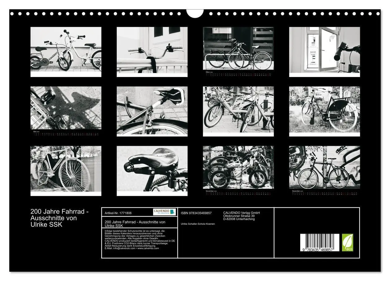 Bild: 9783435469857 | 200 Jahre Fahrrad - Ausschnitte von Ulrike SSK (Wandkalender 2025...