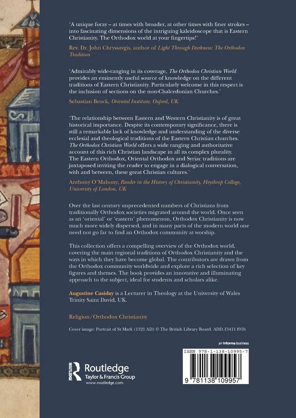 Rückseite: 9781138109957 | The Orthodox Christian World | Augustine Casiday | Taschenbuch | 2017