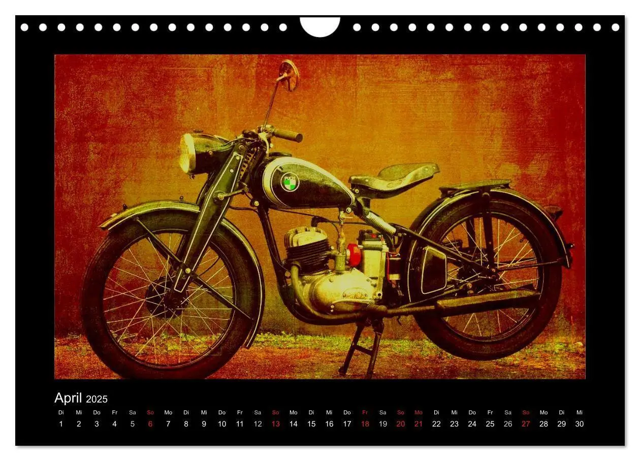Bild: 9783435839957 | Motorrad Oldtimer (Wandkalender 2025 DIN A4 quer), CALVENDO...