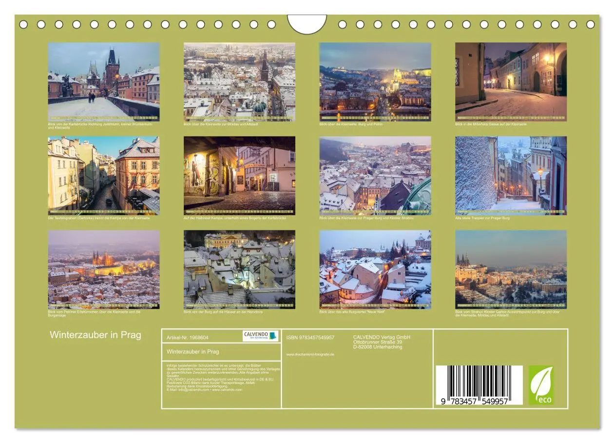 Bild: 9783457549957 | Winterzauber in Prag (Wandkalender 2026 DIN A4 quer), CALVENDO...
