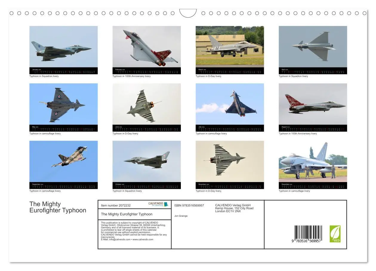 Bild: 9783516569957 | The Mighty Eurofighter Typhoon (Wall Calendar 2026 DIN A3...