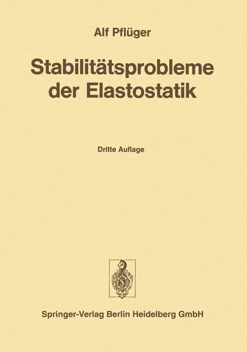 Cover: 9783662099957 | Stabilitätsprobleme der Elastostatik | A. Pflüger | Taschenbuch | viii