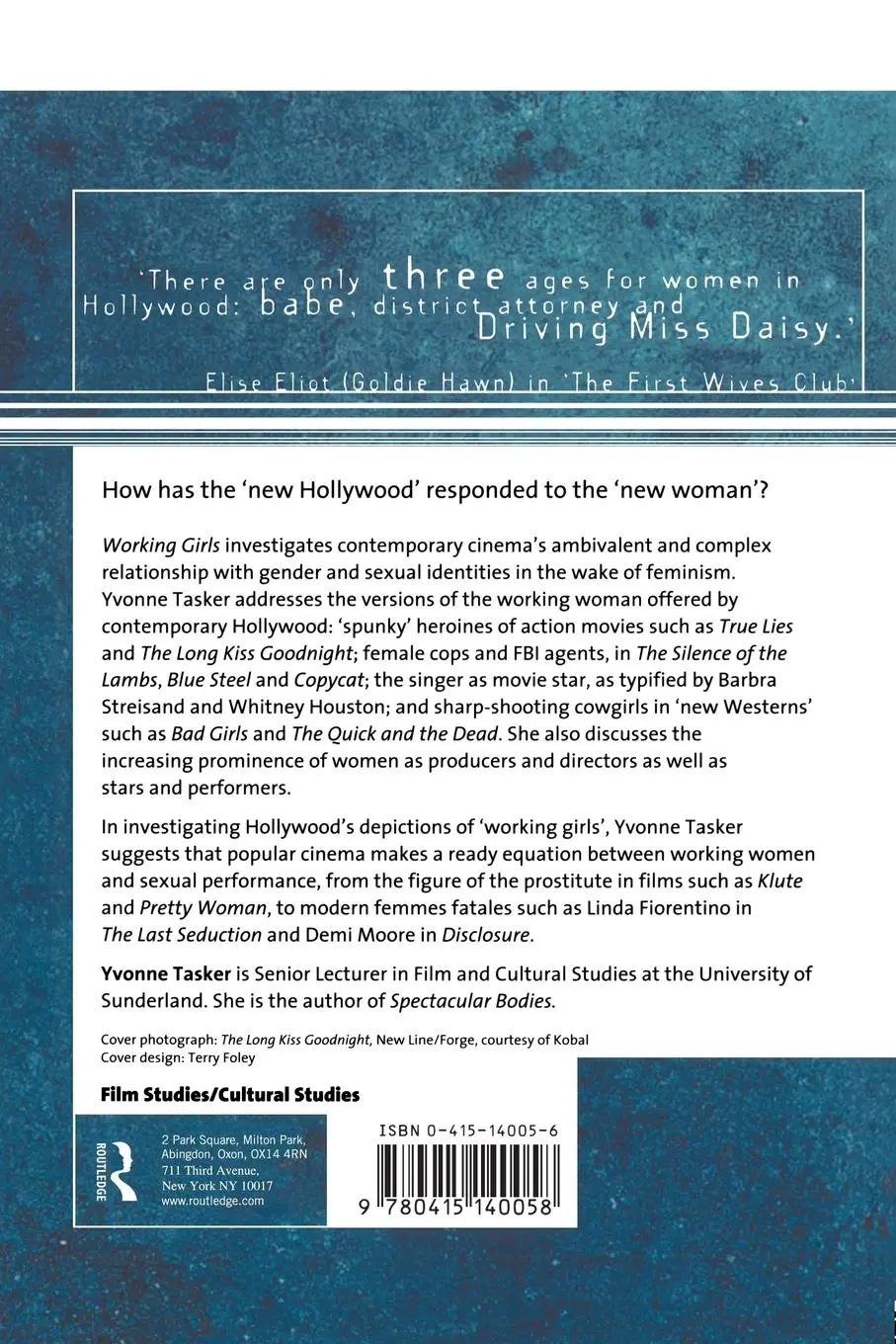 Rückseite: 9780415140058 | Working Girls | Gender and Sexuality in Popular Cinema | Yvonne Tasker