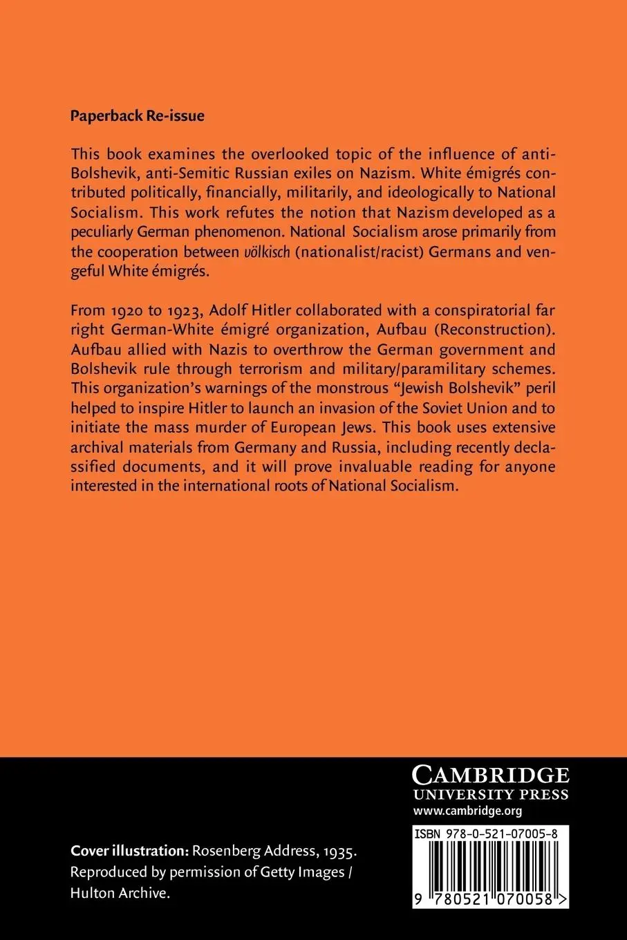 Rückseite: 9780521070058 | The Russian Roots of Nazism | Michael Kellogg (u. a.) | Taschenbuch