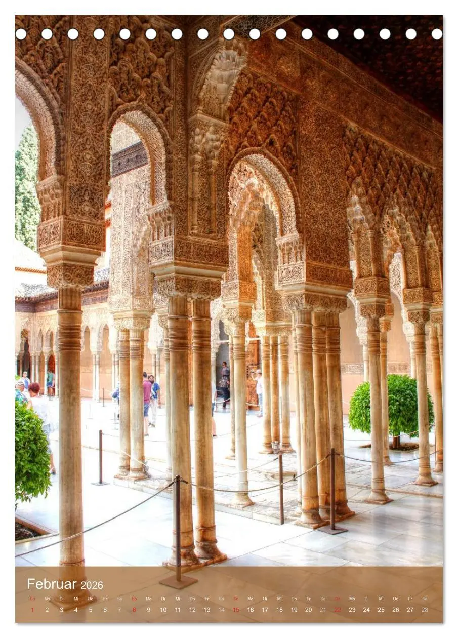 Bild: 9783516440058 | Die Alhambra (Tischkalender 2026 DIN A5 hoch), CALVENDO Monatskalender