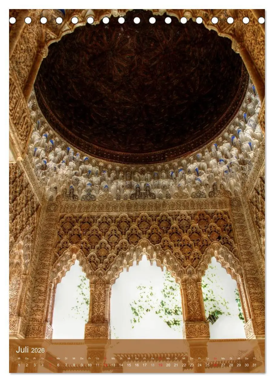 Bild: 9783516440058 | Die Alhambra (Tischkalender 2026 DIN A5 hoch), CALVENDO Monatskalender