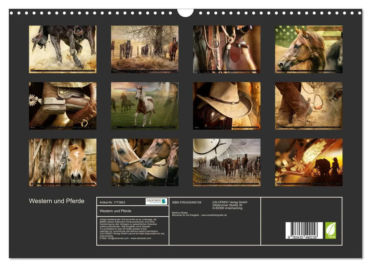 Bild: 9783435490158 | Western und Pferde (Wandkalender 2025 DIN A3 quer), CALVENDO...