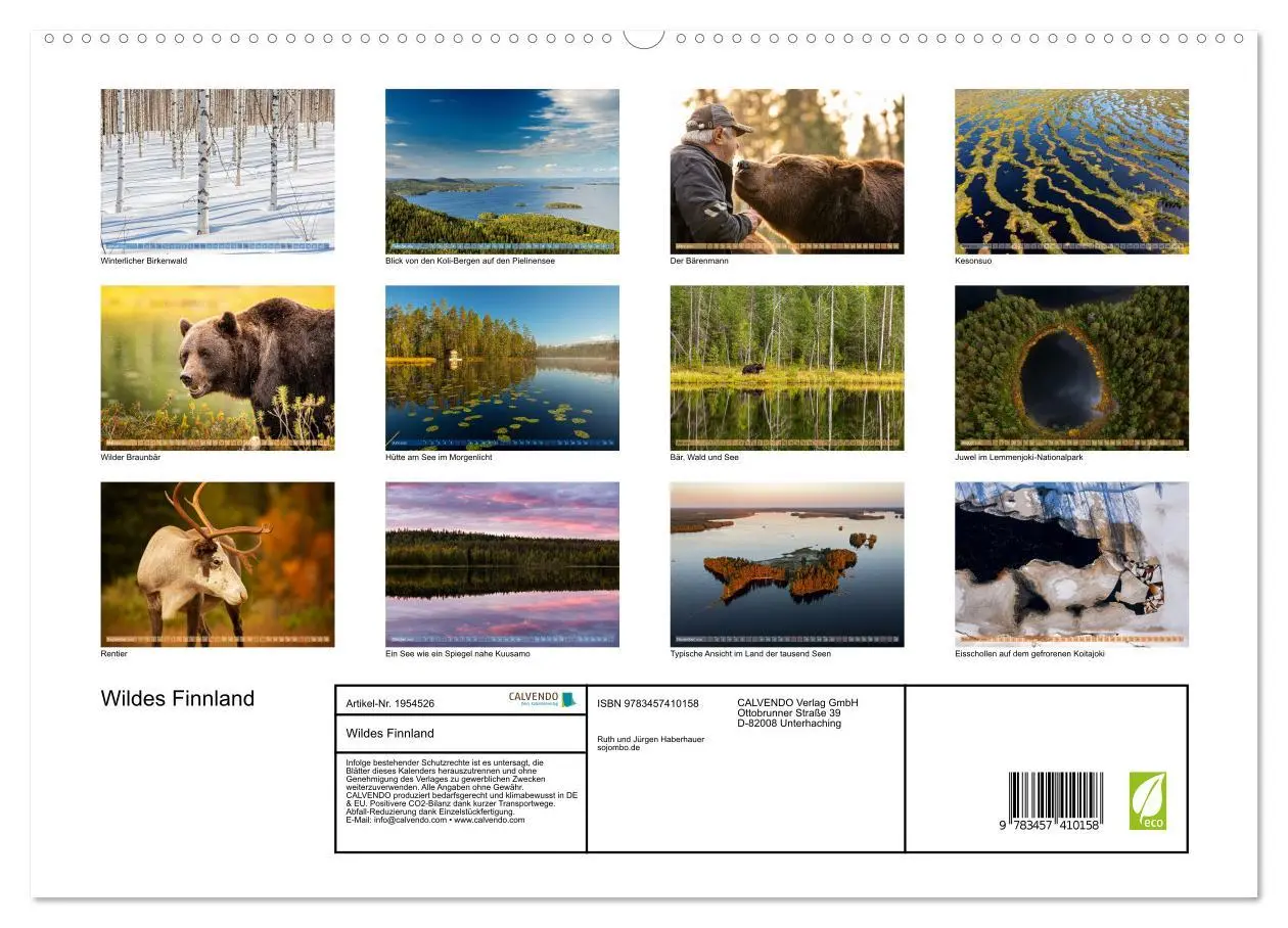 Bild: 9783457410158 | Wildes Finnland (hochwertiger Premium Wandkalender 2026 DIN A2...