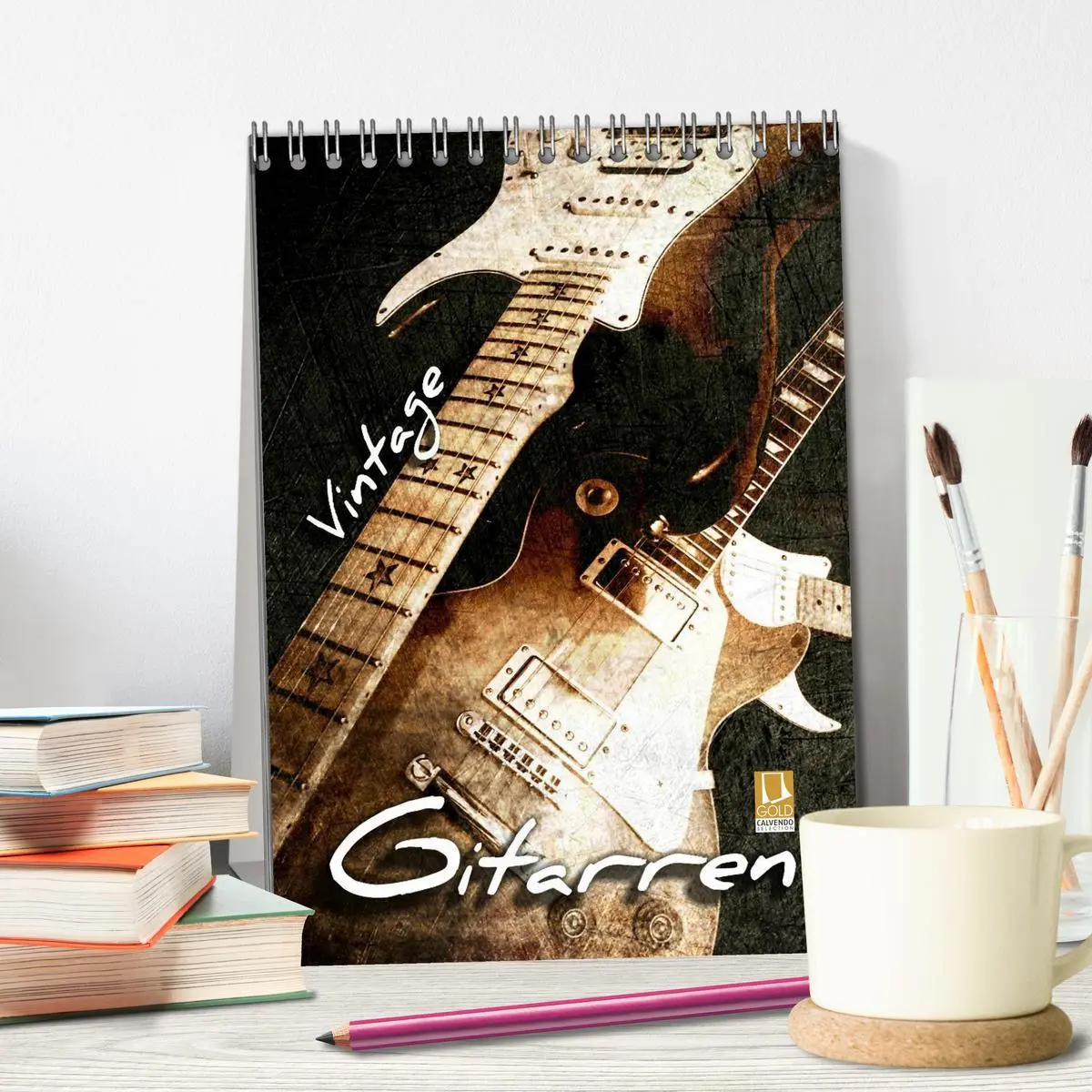 Bild: 9783516430158 | Vintage Gitarren (Tischkalender 2026 DIN A5 hoch), CALVENDO...