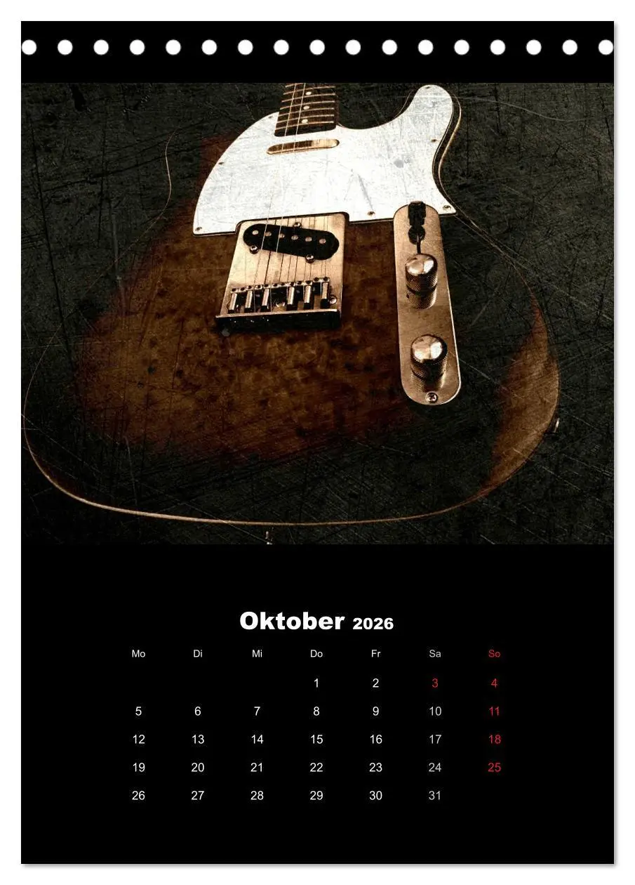 Bild: 9783516430158 | Vintage Gitarren (Tischkalender 2026 DIN A5 hoch), CALVENDO...