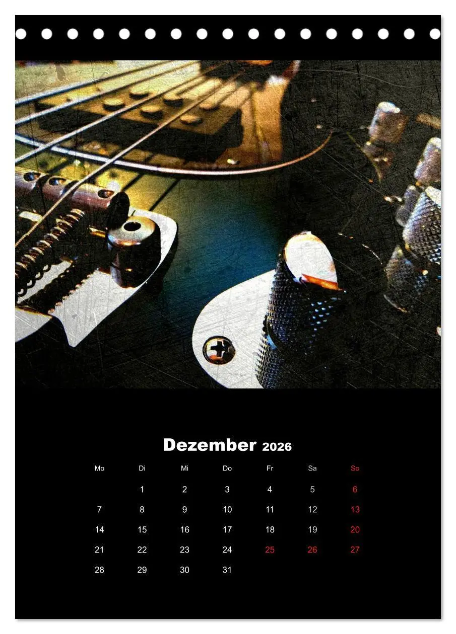 Bild: 9783516430158 | Vintage Gitarren (Tischkalender 2026 DIN A5 hoch), CALVENDO...