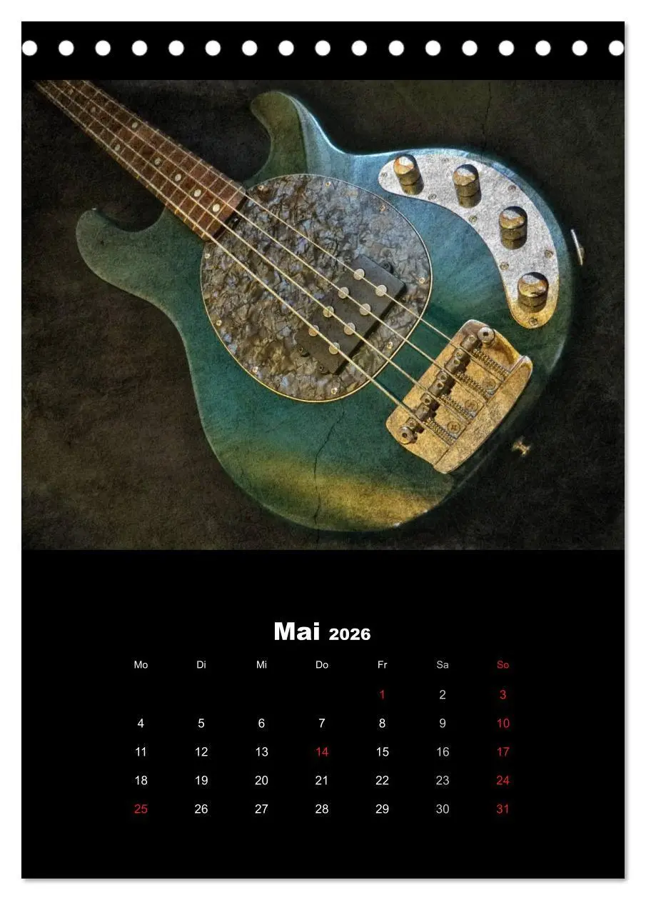 Bild: 9783516430158 | Vintage Gitarren (Tischkalender 2026 DIN A5 hoch), CALVENDO...