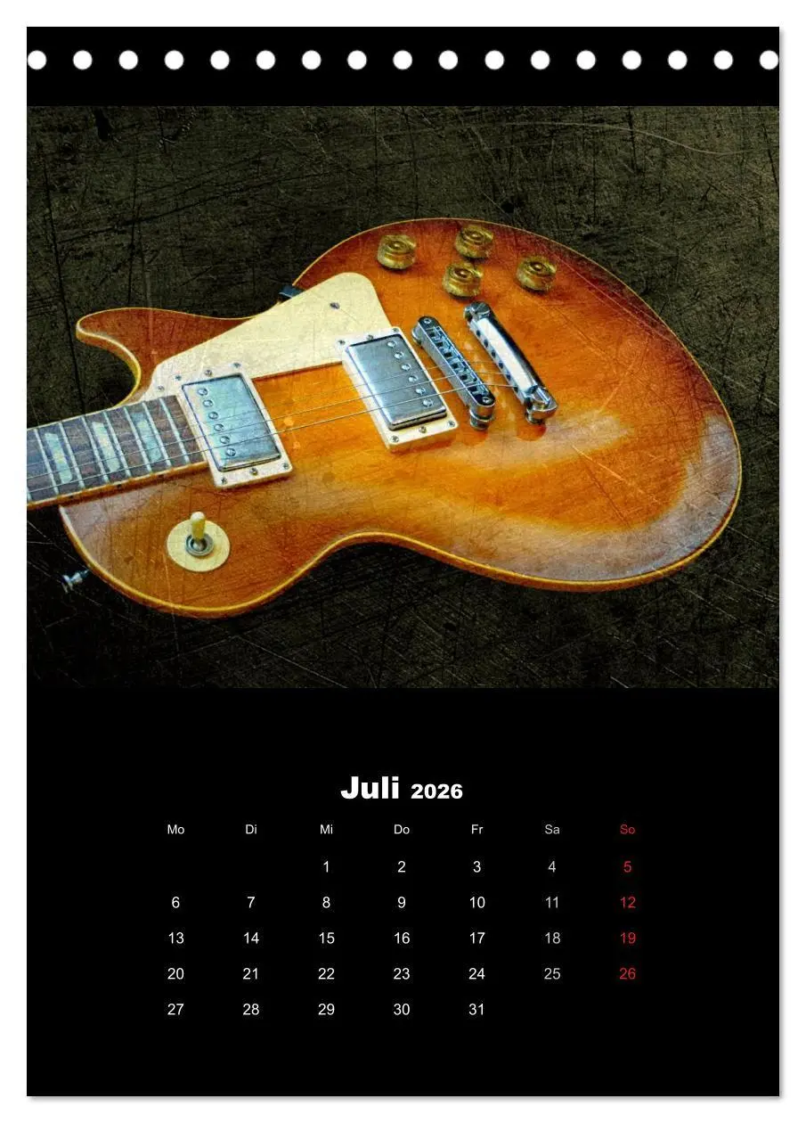 Bild: 9783516430158 | Vintage Gitarren (Tischkalender 2026 DIN A5 hoch), CALVENDO...