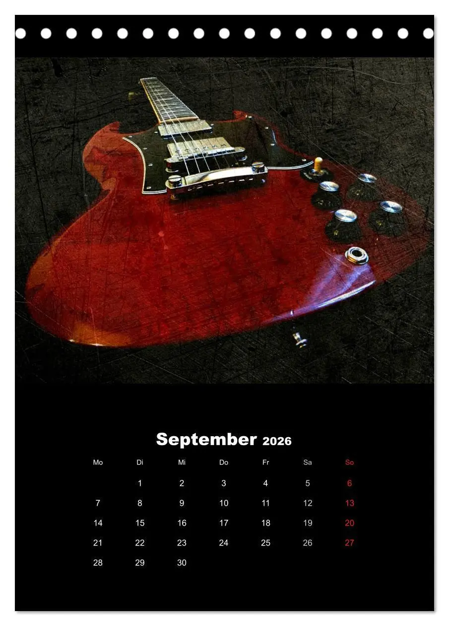 Bild: 9783516430158 | Vintage Gitarren (Tischkalender 2026 DIN A5 hoch), CALVENDO...