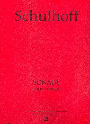 Cover: 9790205000158 | Sonata op. 7 WV 24 | Erwin Schulhoff | Buch | 1996 | Schott Music