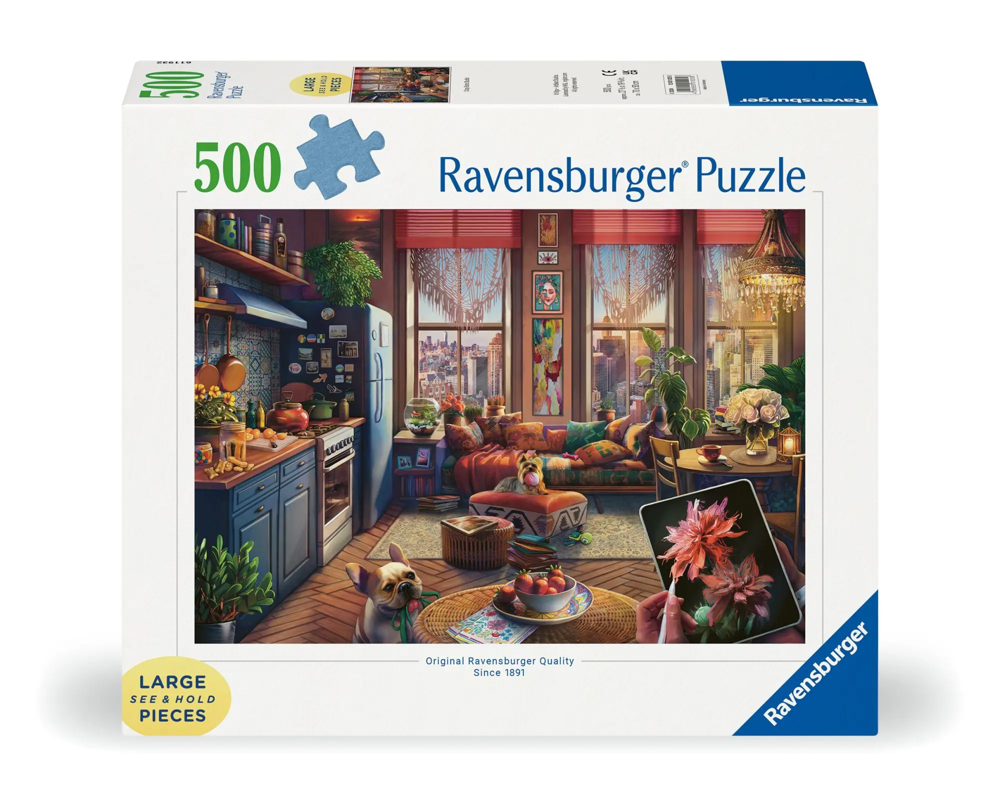 Cover: 4005555010258 | Erwachsenenpuzzle 500 Large Pieces - Gemütliches Boho-Studio | Spiel