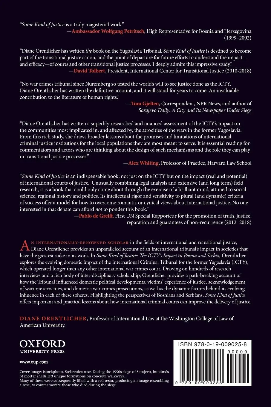 Rückseite: 9780190090258 | Some Kind of Justice | The Icty's Impact in Bosnia and Serbia | Buch
