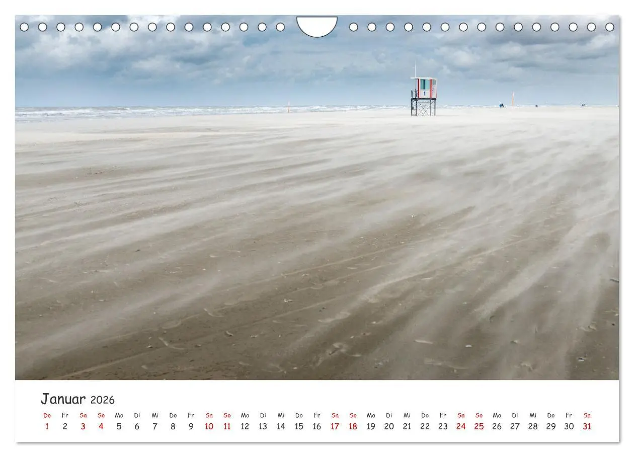 Bild: 9783457330258 | Nordsee, Meer, Strand und Wind (Wandkalender 2026 DIN A4 quer),...