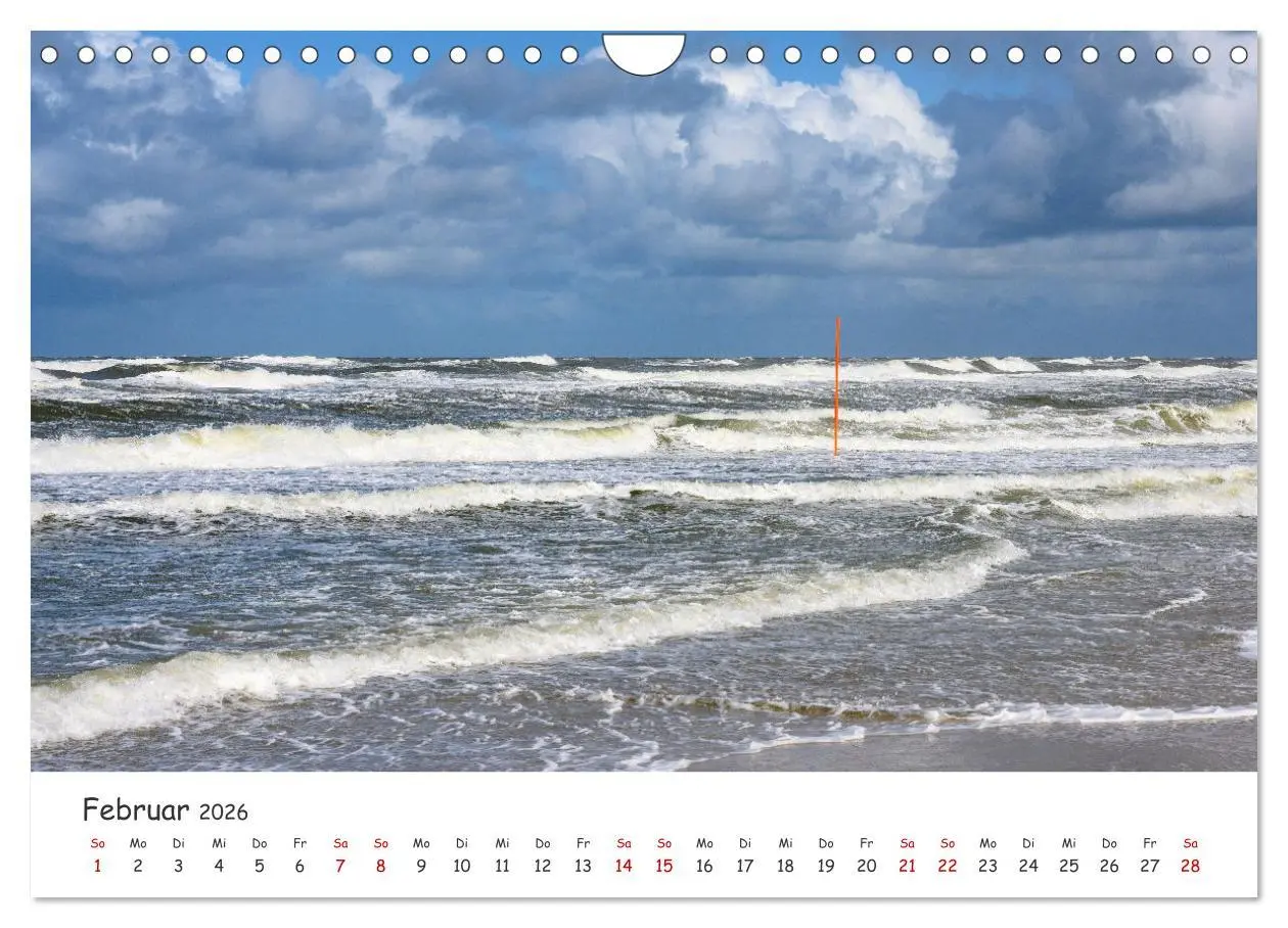 Bild: 9783457330258 | Nordsee, Meer, Strand und Wind (Wandkalender 2026 DIN A4 quer),...