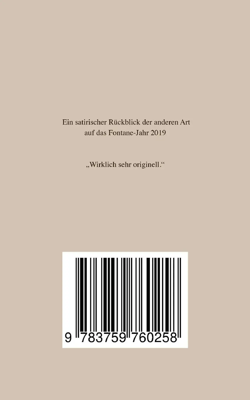 Rückseite: 9783759760258 | Theodor Fontane und Gustav zu Putlitz | Hans Serner | Taschenbuch