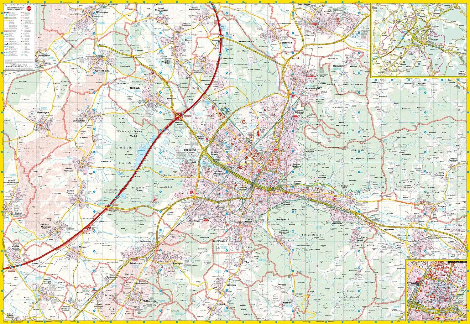 Bild: 9783827900258 | Falk Stadtplan Extra Freiburg 1:17.500 | (Land-)Karte | 40 S. | 2023