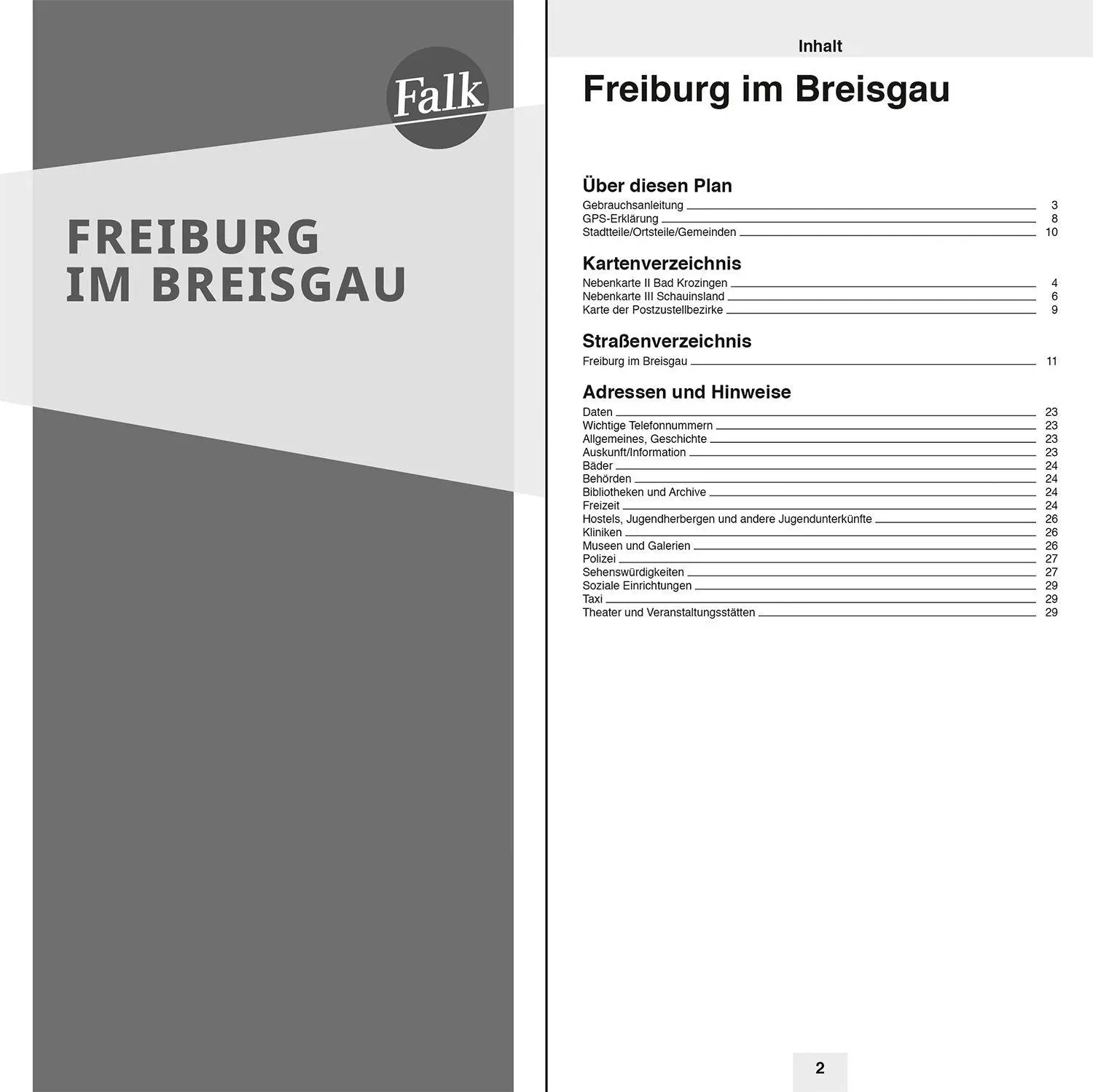 Bild: 9783827900258 | Falk Stadtplan Extra Freiburg 1:17.500 | (Land-)Karte | 40 S. | 2023
