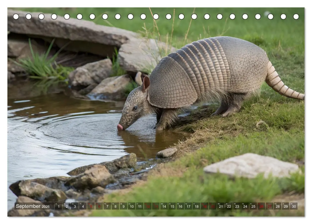 Bild: 9783457250358 | Zootier des Jahres 2025 - Gürteltier (Tischkalender 2026 DIN A5...