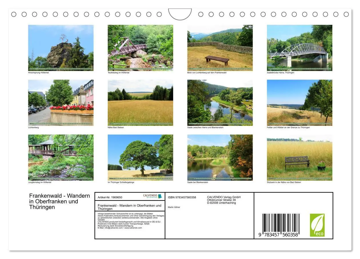 Bild: 9783457560358 | Frankenwald - Wandern in Oberfranken und Thüringen (Wandkalender...