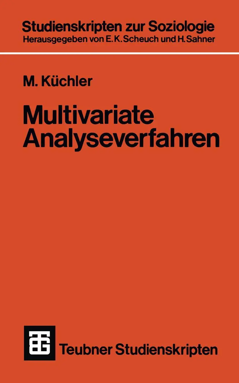 Cover: 9783519000358 | Multivariate Analyseverfahren | M Küchler | Taschenbuch | 262 S.