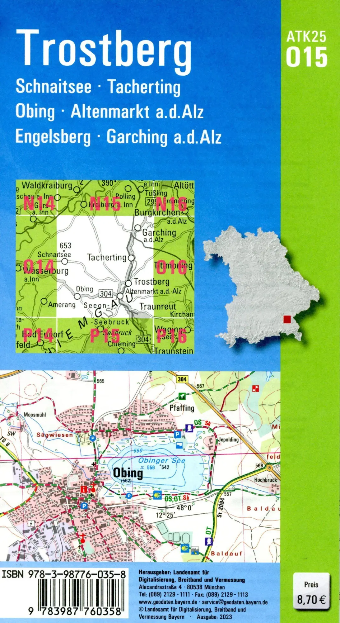 Bild: 9783987760358 | ATK25-O15 Trostberg (Amtliche Topographische Karte 1:25000) | Deutsch