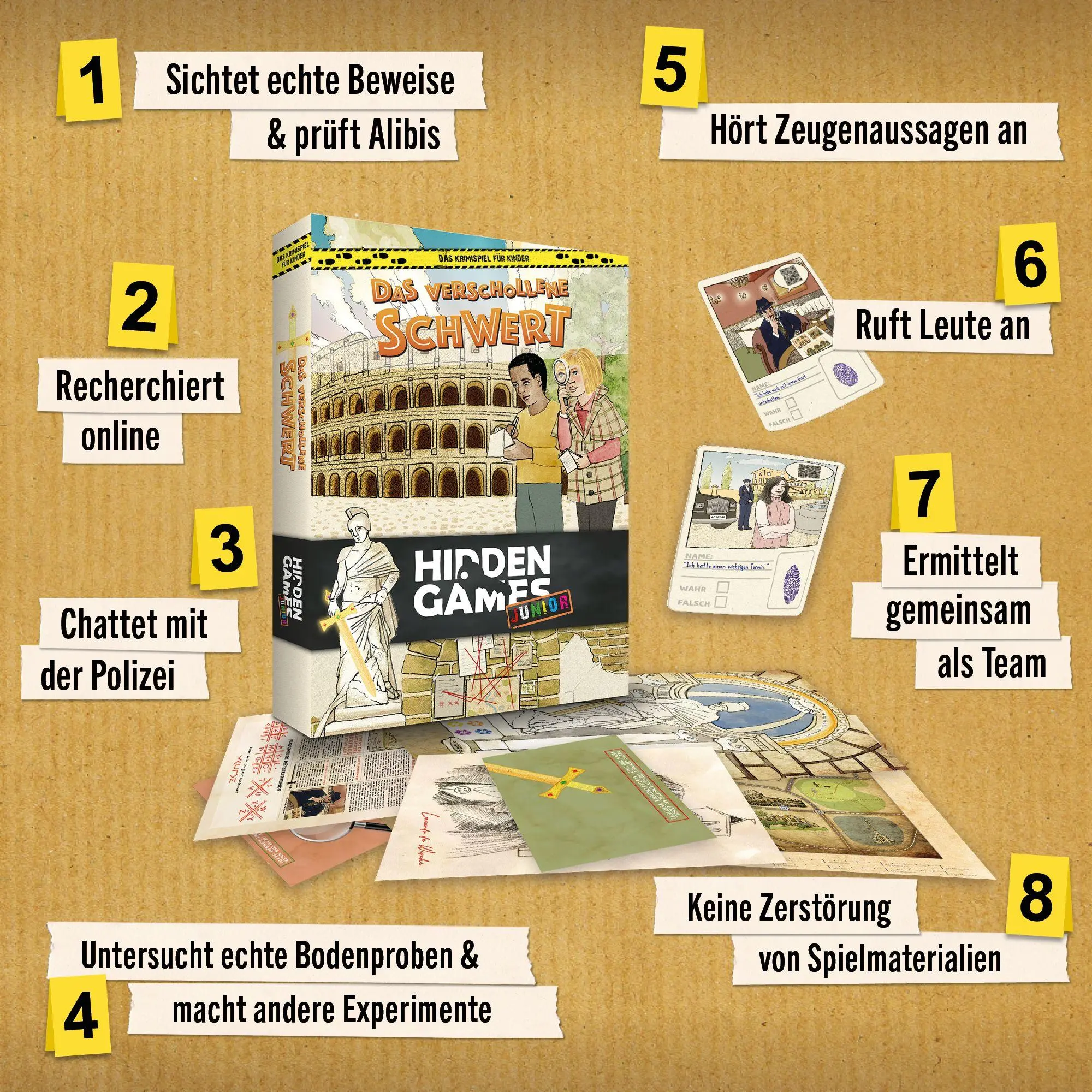 Bild: 4260686490458 | Hidden Games Tatort: Das verschollene Schwert (Junior) | Spiel | 2022