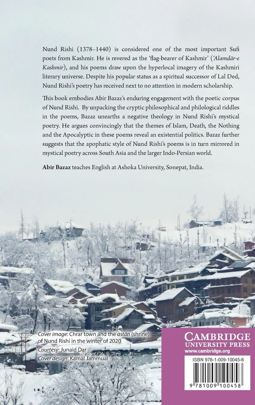 Rückseite: 9781009100458 | Nund Rishi | Poetry and Politics in Medieval Kashmir | Abir Bazaz