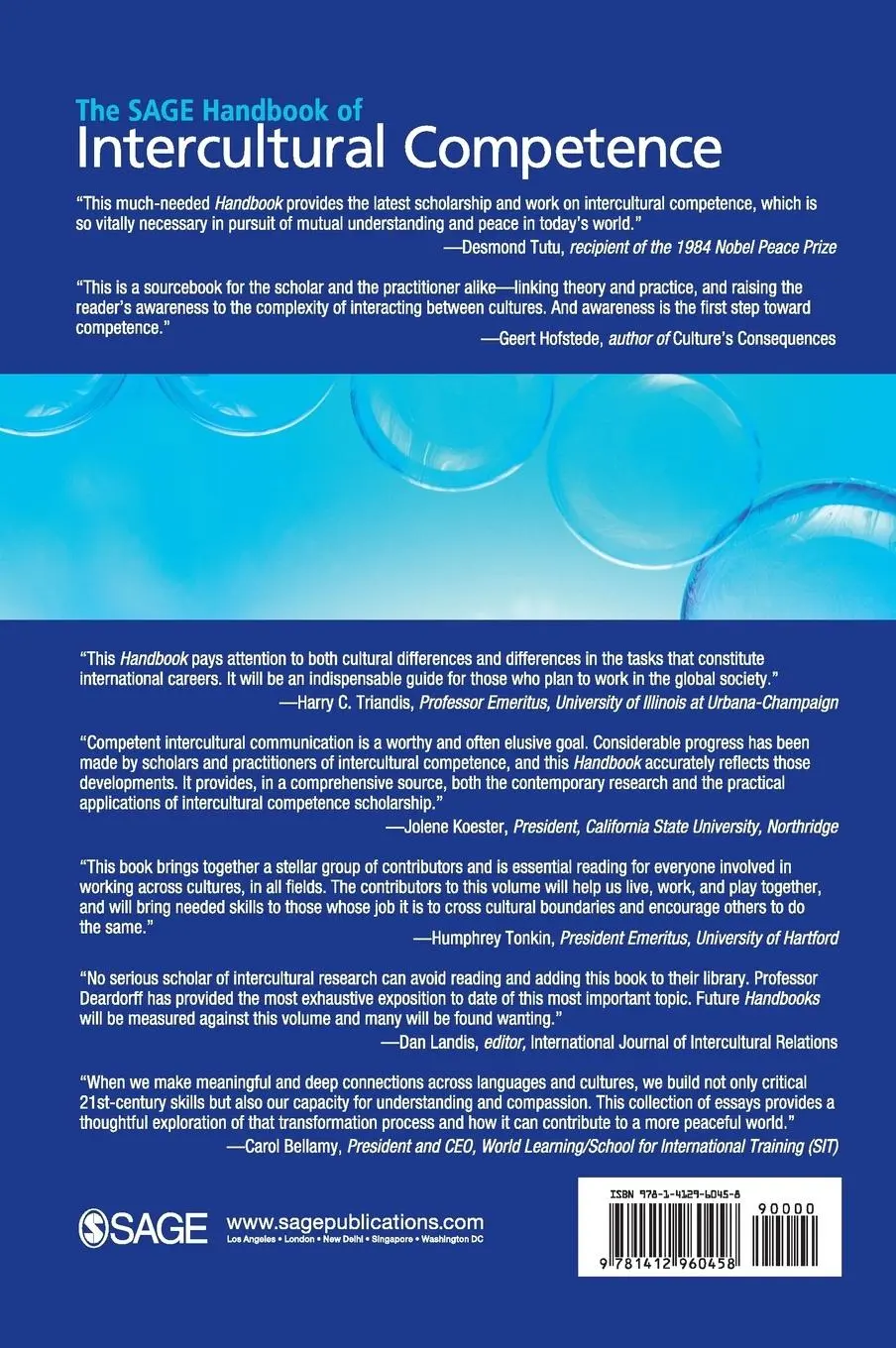 Rückseite: 9781412960458 | The SAGE Handbook of Intercultural Competence | Darla K. Deardorff